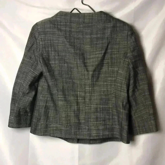 LAFAYETTE 148 WO SZ 4 SUIT JACKET BLACK SMALL PLAID HOOD SOLID CLEAN CONDITION - Picture 7 of 11